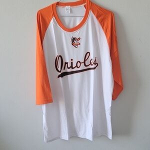 Orioles Kids Raglan Shirt - Orange and White